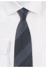 Krawatte locker gewebt dunkelblau Streifen