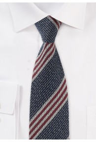 Krawatte marmoriert Streifenmuster dunkelblau