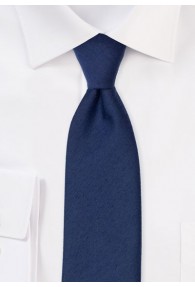 Krawatte einfarbig melierte Struktur navyblau