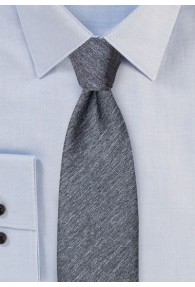 Krawatte einfarbig melierte Oberfläche anthrazit