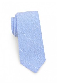 Krawatte Baumwolle meliert hellblau