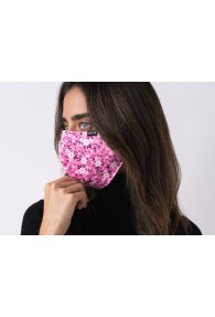 Mund-Nasen-Maske "Flower Power" rosé