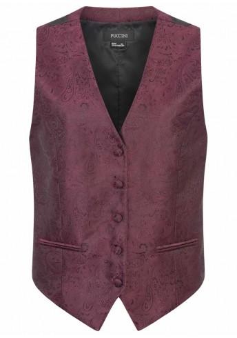 Elegante Damenweste Paisleymuster dunkelrot Elegante Damenweste Paisleymuster dunkelrot