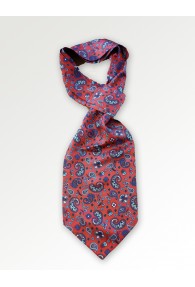 Plastron mit Paisley-Muster in rot