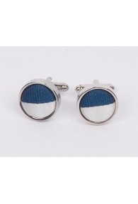 Manschettenknöpfe in silber / blau