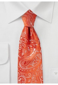 Krawatte gediegenes Paisley-Muster braunrot