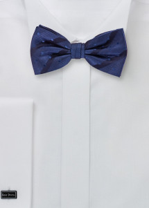 Herrenschleife Streifen Punkte in blau