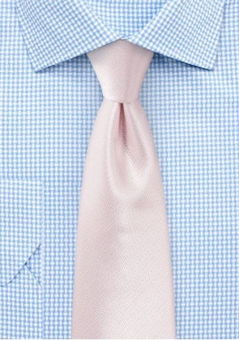 Krawatte strukturiert uni blassrosa