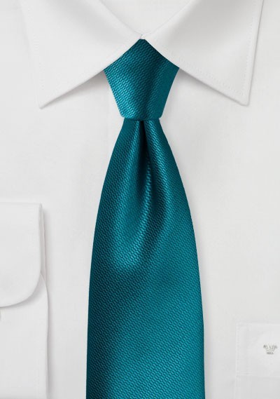 Krawatte strukturiert uni blaugrün
