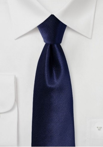 Krawatte Struktur uni nachtblau