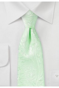 Krawatte gediegenes Paisley-Motiv blassgrün