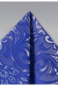 Kavaliertuch verspieltes Paisley-Muster ultramarinblau