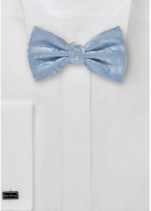 Herren-Schleife Ranken-Dekor eisblau