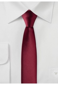 Extra schlanke Krawatte dunkelrot