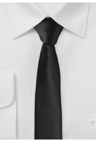 Extra schlanke Krawatte asphaltschwarz