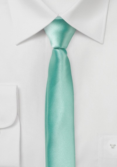 Extra schlanke Krawatte mint