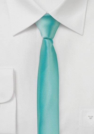 Extra schmale Krawatte aqua