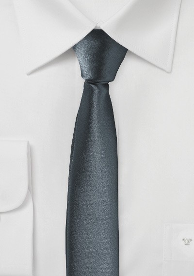 Extra schlanke Krawatte anthrazit