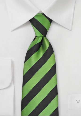 Clip-Krawatte Streifendessin grün nachtschwarz