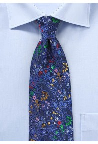 XXL-krawatte Blumen-Dekor royalblau