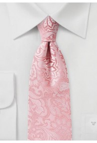 Markante Krawatte schmal  im Paisley-Look rosa