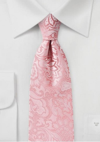 Markante Krawatte schmal  im Paisley-Look rosa