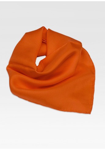 Damenhalstuch Seide kupfer-orange einfarbig