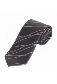 Optimale Krawatte Wellen-Dekor anthrazit