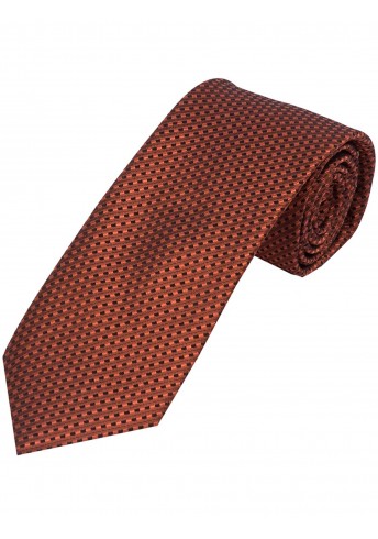 Krawatte Struktur-Dessin orange schwarz