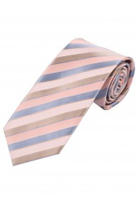 XXL-Krawatte Streifenmuster rosa hellblau silber