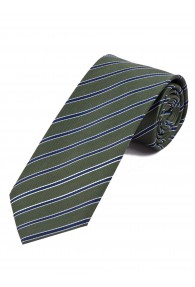Krawatte Streifendessin olivgrün dunkelblau weiß