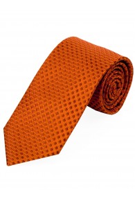 Krawatte schmal Struktur-Pattern orange kupfer