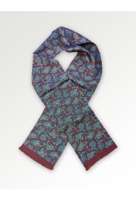 Krawattenschal Paisley-Motiv braunrot