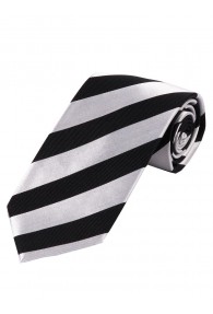 Krawatte Blockstreifen schwarz weiß