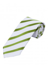 Krawatte Blockstreifen waldgrün perlweiß