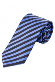 Krawatte Blockstreifen hellblau und schwarz