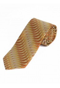 Krawatte Wellen-Muster goldgelb