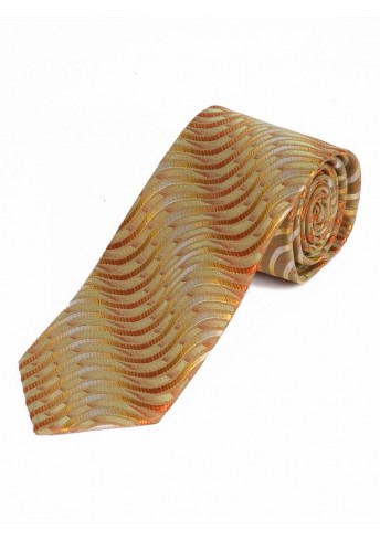 Krawatte Wellen-Muster goldgelb Krawatte Wellen-Muster goldgelb
