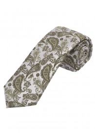 Krawatte Paisley-Muster silber altsilber