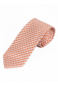 Krawatte edle Waffel-Oberfläche orange schneeweiß