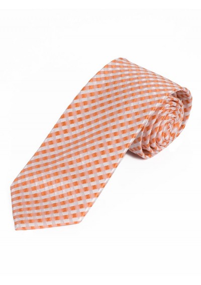 Krawatte edle Waffel-Oberfläche orange schneeweiß