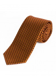 Schmale Krawatte stilsichere Netz-Oberfläche orange schwarz