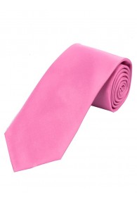 Satin-Krawatte Seide einfarbig rosa