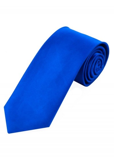 Satin-Krawatte Seide einfarbig blau