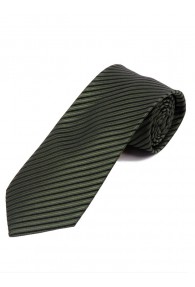 Krawatte dünne Streifen teerschwarz olivgrün
