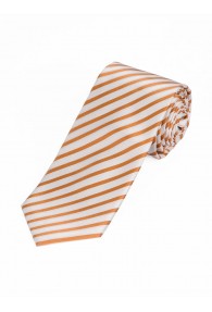 Schmale Krawatte dünne Linien perlweiß gelb