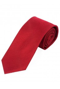 Schmale Krawatte rot Struktur-Dekor