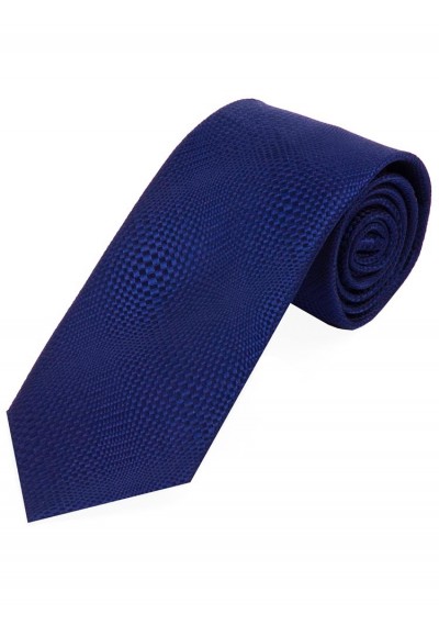 Schmale Krawatte royalblau Struktur-Muster