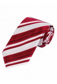Streifen-Krawatte weiß rot