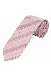 Krawatte florales Muster Streifen rosa und silber